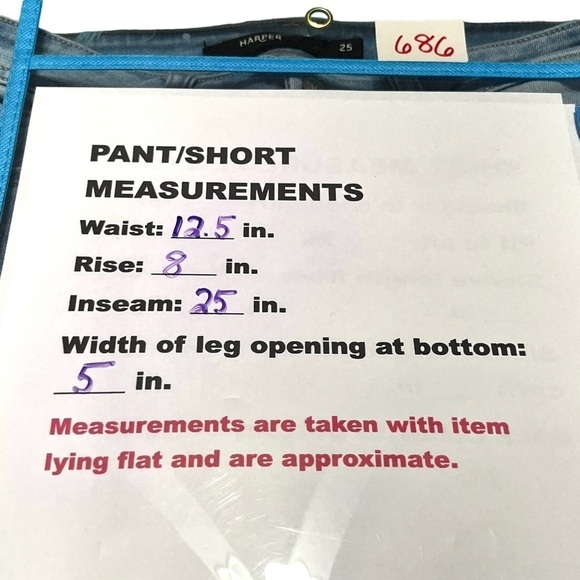 Harper Embroidered Skinny Ankle Released Frayed Hem Faded Jeans Size 25 - Picture 11 of 12